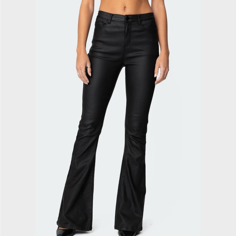 Edikted Black Flared Trousers